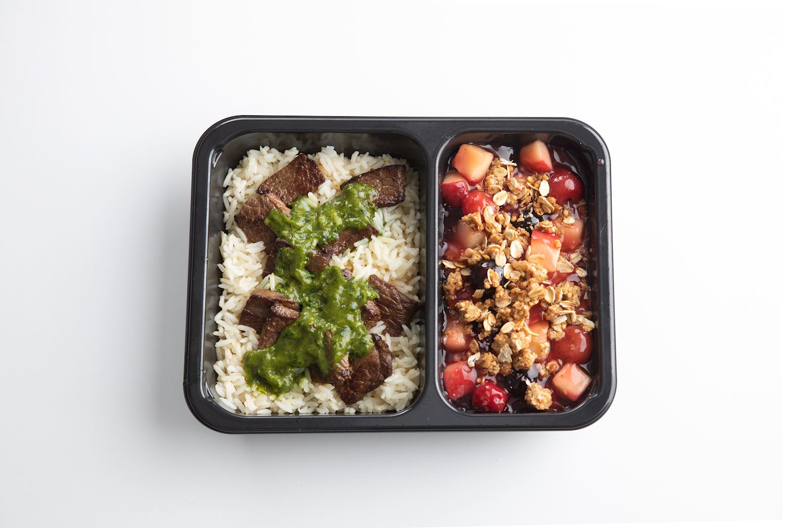 Beef Chimichurri Rice Spiced Fruit Crisp