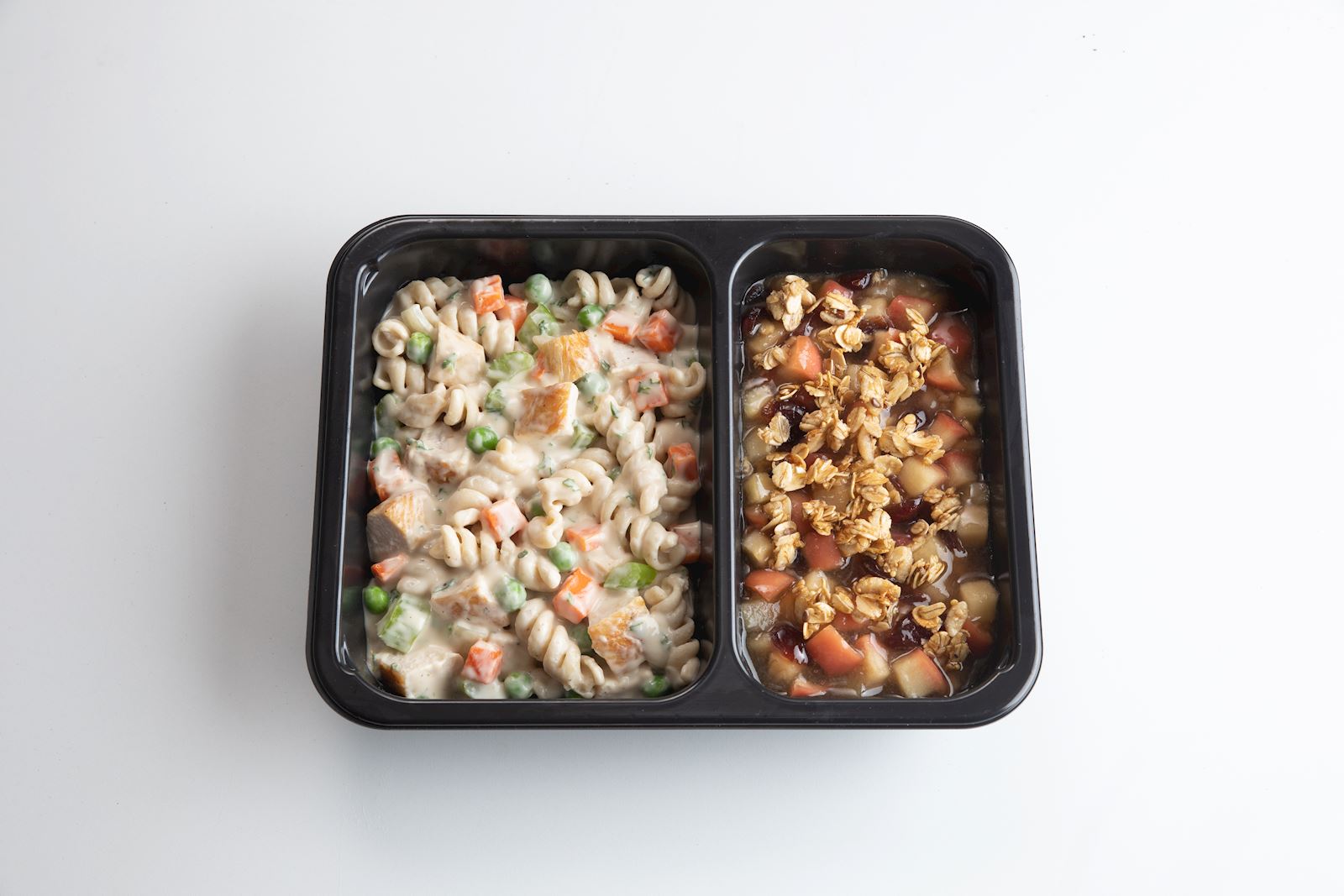 Chicken Pot Pie Pasta and Apple Cranberry Crisp