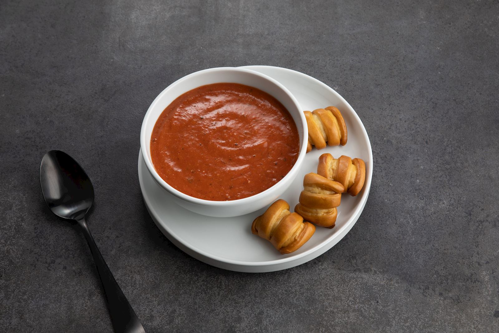 Tomato Soup and Pretzel Bites
