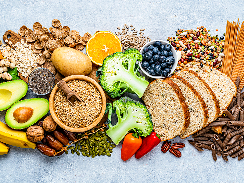 A variety of foods that harness the power of antioxidants displayed on a table